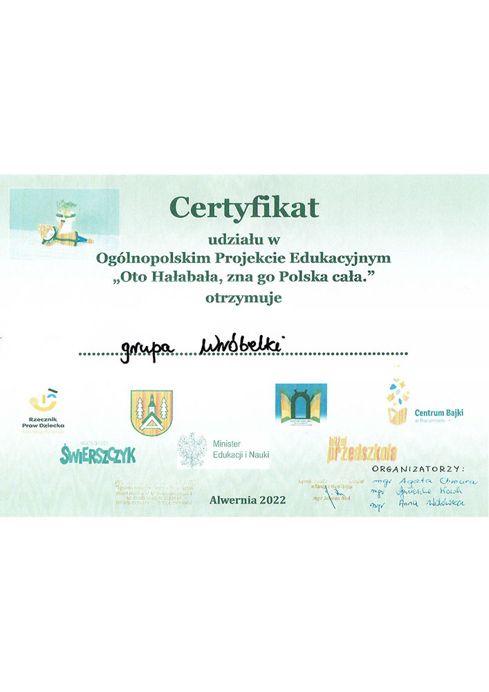 2022-06_Certyfikat-Krasnal-Halabala