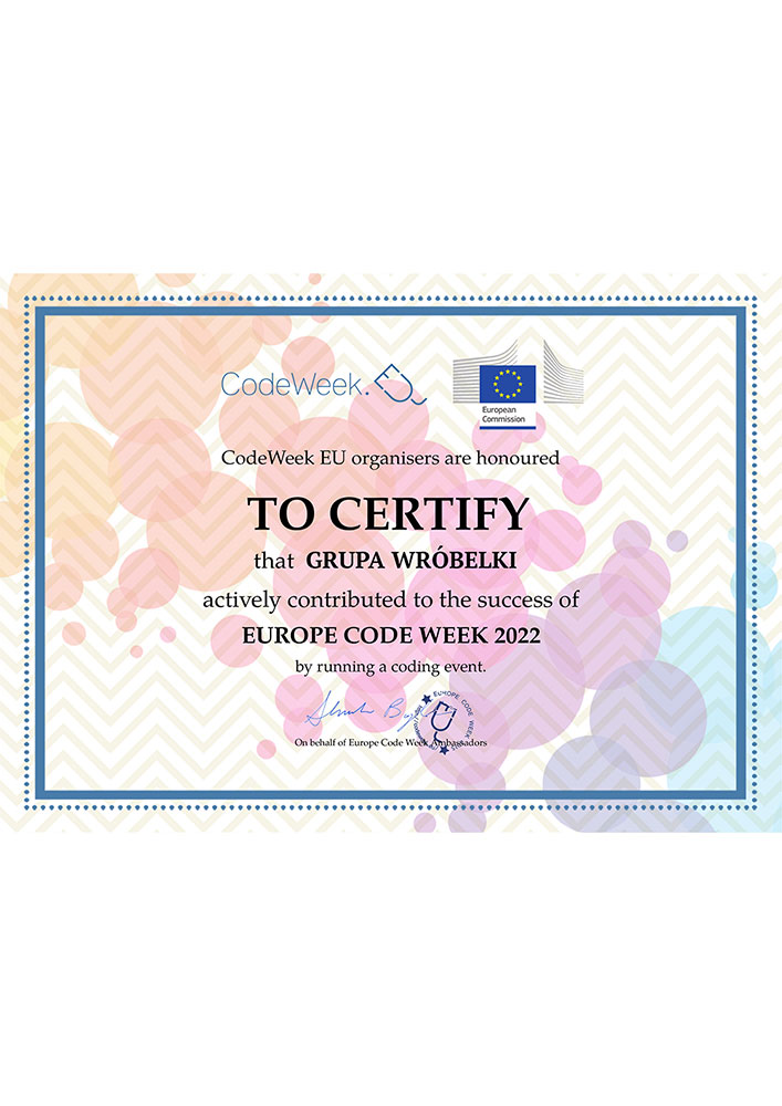 2023-01_Certyfikat-Europe-Code-Week-Wrobelki